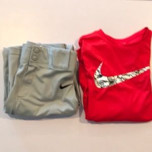 Nike baseball pants and Nike Dri-Fit LS shirt